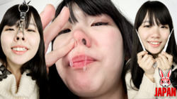 [Amateur girl series] POV :  observation of amateur girl Kanako's nose, sneezing and runny nose!