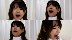 Facial collapse! Close-up shot of cute RISA-chan yawning! !