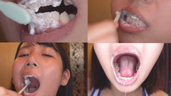  【歯磨き】歯磨きしながらぐちょぐちょの口の中を見せてあげる！