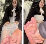 Mouth Lolita beauty 22cm super weak sole tickling! 4 minutes 20 seconds