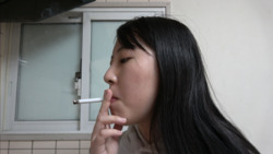 Smoking girl tongue, saliva, bad breath, teeth SMOKING⭐︎GIRL ~ Asami edition ~
